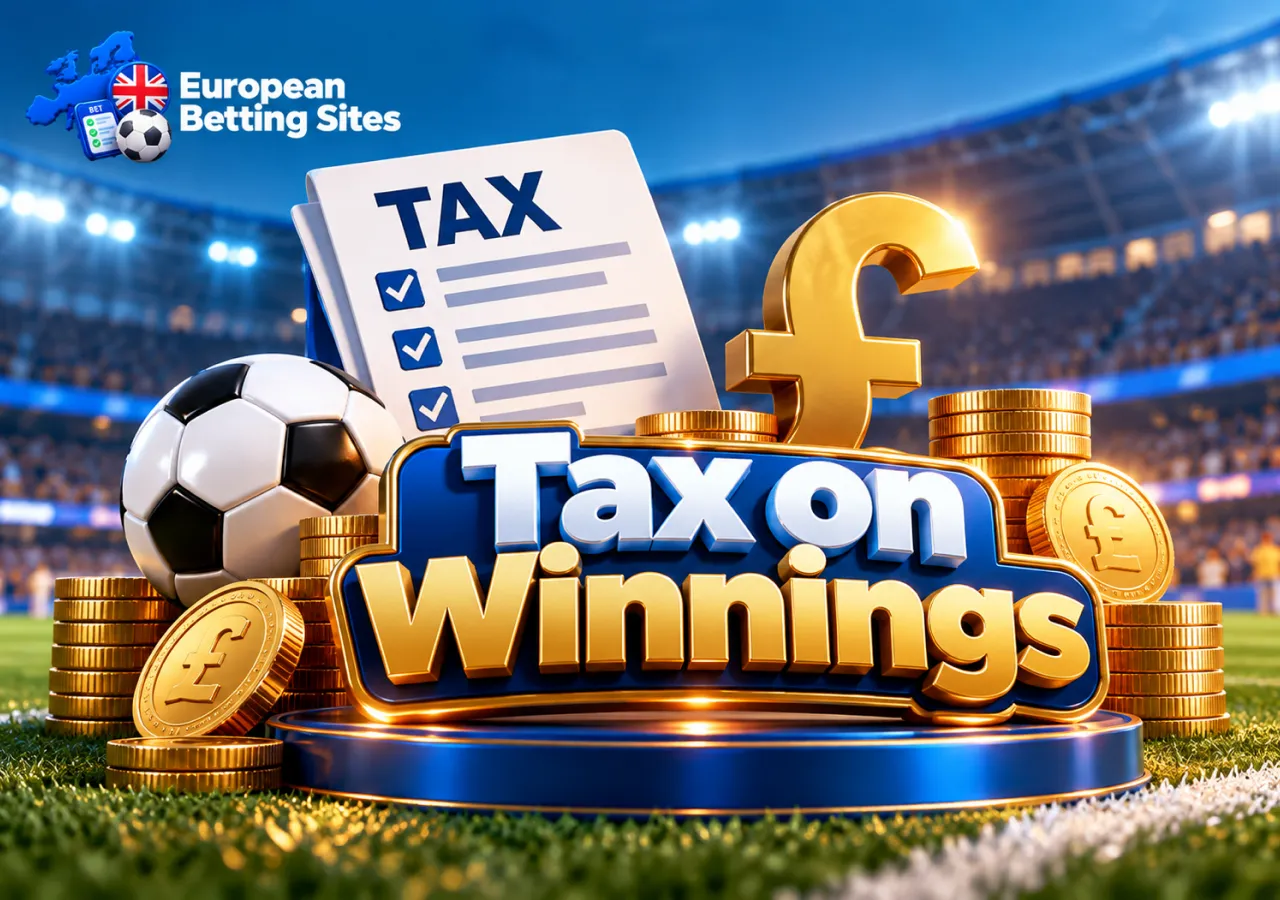 A betting account displays winnings and transaction records for tax reporting purposes.