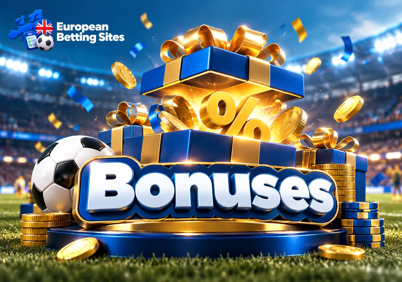 Betting promotions show welcome offers, free bets and bonus terms for new customers.